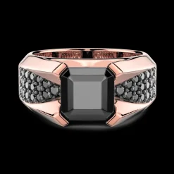 Anello Zancan in oro 18kt con diamante nero.