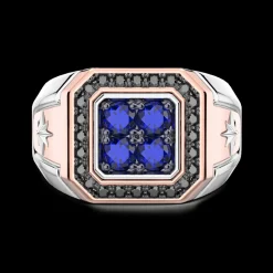 Anello Zancan in oro 18kt con zaffiri.