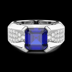 Anello Zancan in oro 18kt con zaffiro blu.