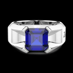 Anello Zancan in oro 18kt con zaffiro blu.