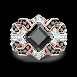 Anello Zancan in oro 18kt con diamante nero.