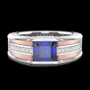 Anello Zancan in oro 18kt con zaffiro blu.
