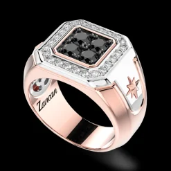 Anello Zancan in oro 18kt con diamanti.