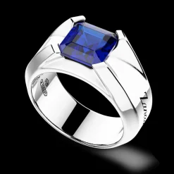 Anello Zancan in oro 18kt con zaffiro blu.