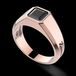 Anello Zancan in oro 18kt con diamante nero.
