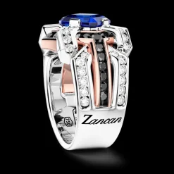 Anello Zancan in oro 18kt con zaffiro blu.