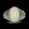 Anello Zancan in titanio, oro 18kt e diamanti.