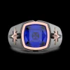 Anello Zancan in titanio, oro 18kt e diamanti neri