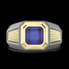 Anello Zancan in titanio, oro 18kt e diamanti neri