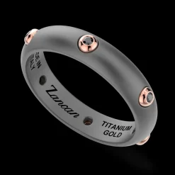 Anello Zancan in titanio, oro 18kt e diamanti neri – Design moderno ed esclusivo