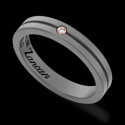 Anello Zancan in titanio, oro 18kt e diamanti neri – Design moderno ed esclusivo