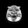 Anello Zancan pantera in argento con finitura vintage.