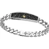 Bracciale a grumetta Zancan in argento con targa.