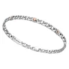 Bracciale a grumetta Zancan in argento con viti in oro rosa.