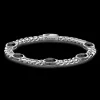 Bracciale a grumetta Zancan in argento con pietre nere.