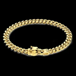 Bracciale a grumetta Zancan in argento con chiusura a testa di pitbull.