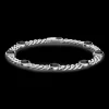 Bracciale a grumetta Zancan in argento con pietre nere.