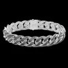 Bracciale a grumetta Zancan in argento con finitura striata in nero.