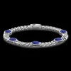 Bracciale a grumetta Zancan in argento con pietre blu.