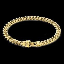 Bracciale a grumetta Zancan in argento con chiusura a testa di lupo.