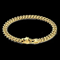 Bracciale a grumetta Zancan in argento con chiusura a testa d'orso.
