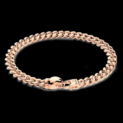Bracciale a grumetta Zancan in argento con chiusura a testa d'aquila.