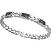 Bracciale a grumetta Zancan in argento con targhe.