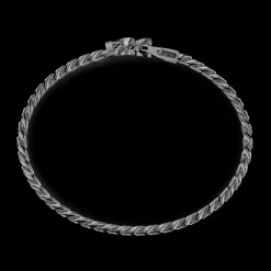 Bracciale a grumetta Zancan in argento con chiusura a testa di leone.