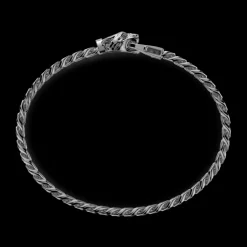 Bracciale a grumetta Zancan in argento con chiusura a testa di pantera.