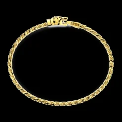 Bracciale a grumetta Zancan in argento con chiusura a testa d'orso.