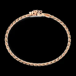 Bracciale a grumetta Zancan in argento con chiusura a testa d'orso.