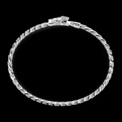 Bracciale a grumetta Zancan in argento con chiusura a testa di serpente.