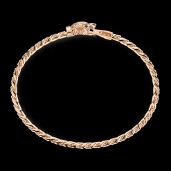 Bracciale a grumetta Zancan in argento con chiusura a testa di tigre.