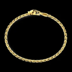 Bracciale a grumetta Zancan in argento con chiusura a testa d'aquila.