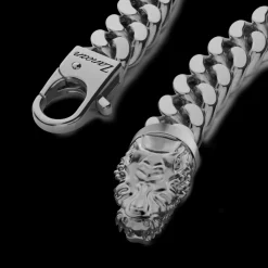 Bracciale a grumetta Zancan in argento con chiusura a testa di coccodrillo.
