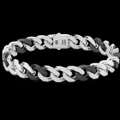Bracciale a grumette Zanca in argento e ceramica.