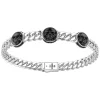 Bracciale a grumette Zancan in argento con teschi.
