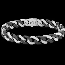Bracciale a grumette Zanca in argento e ceramica.