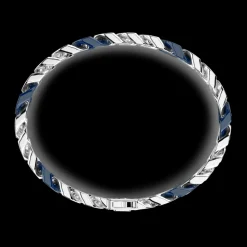 Bracciale a grumette Zanca in argento e ceramica con maglie smaltate.