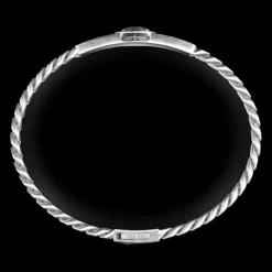 Bracciale a grumette Zancan in argento con targa e teschio.