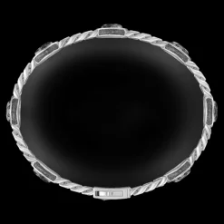Bracciale a grumette Zancan in argento con teschi.