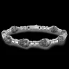Bracciale a maglia Zancan in argento con teschi.