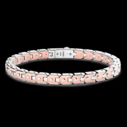 Bracciale da uomo Zancan in argento e oro rosa.