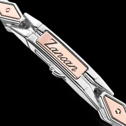 Bracciale da uomo Zancan in argento e oro rosa.