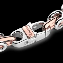Bracciale da uomo Zancan catena in argento e oro 18k.
