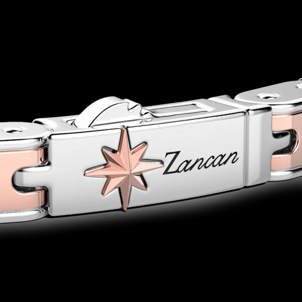 Bracciale da uomo Zancan in argento e oro rosa.