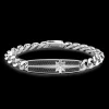 Bracciale grumetta Zancan in argento con pietre nere.