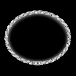 Bracciale grumetta Zancan in argento con finitura striata.