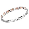 Bracciale solo maglia Zancan in oro rosa 18k ed argento.