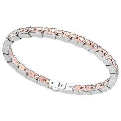 Bracciale solo maglia Zancan in oro rosa 18k ed argento.
